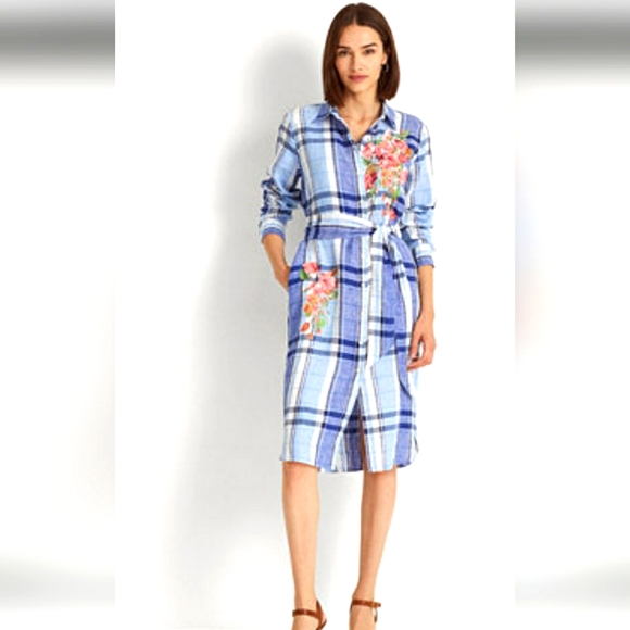Lauren Ralph Lauren Women's Floral Plaid Dress. Size‎ 18W - Picture 1 of 11
